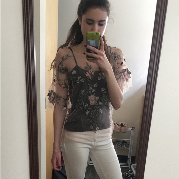 Sheer detailed top - ZARA XS - Picture 4 of 4